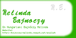 melinda bajnoczy business card